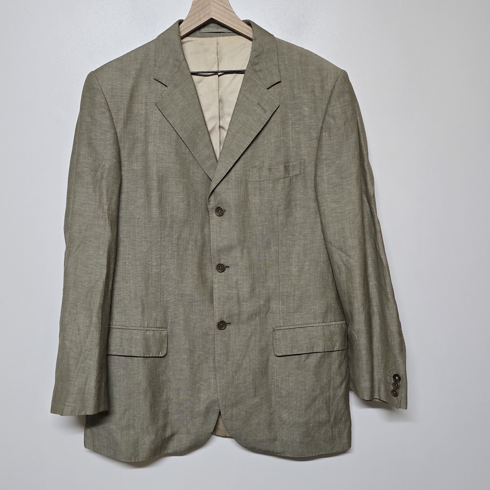 Massimo Dutti Loro Piana Sweet Irish Linen Wool Sport Coat Blazer 52EU 42R Italy